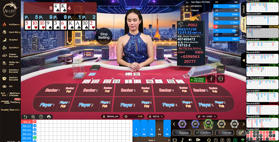 Một số trò chơi phổ biến tại casino online FB88