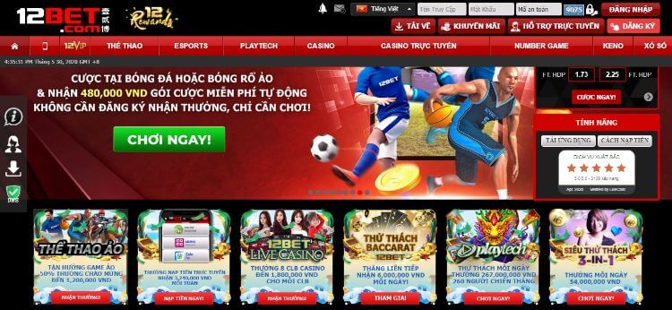 Review về nhà cái 12bet mới nhất 2021